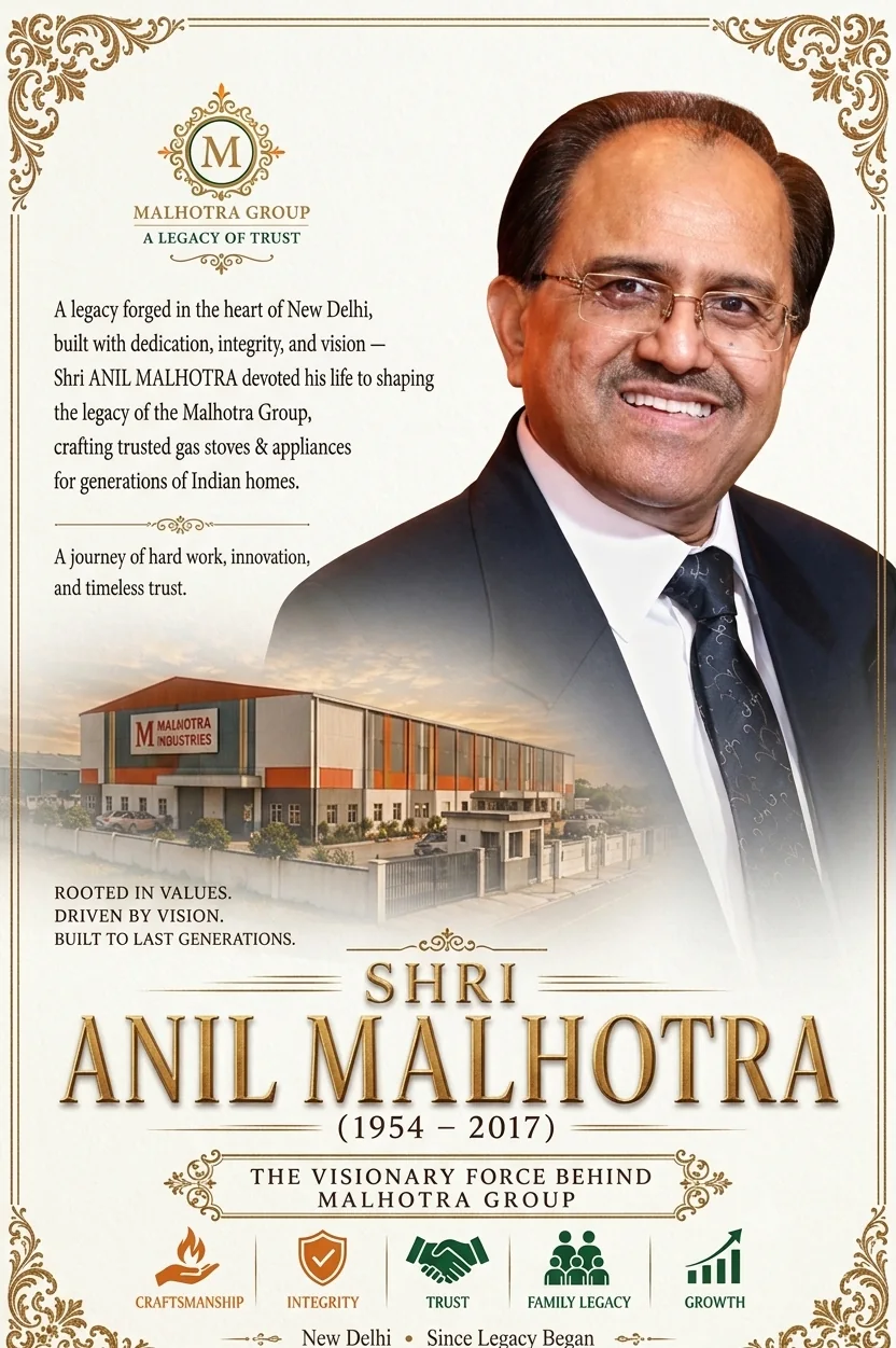 Tribute to Shri Anil Malhotra (1954–2017), founder and visionary force behind the Malhotra Group